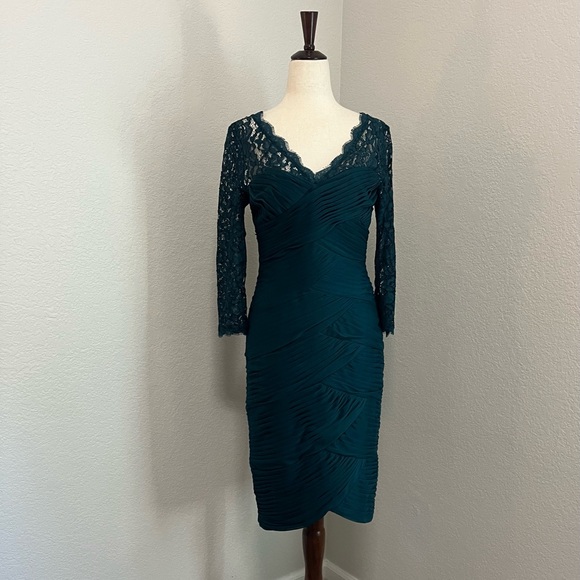 Adrianna Papell Dresses & Skirts - Adrianna Papell Deep Teal Lace Dress